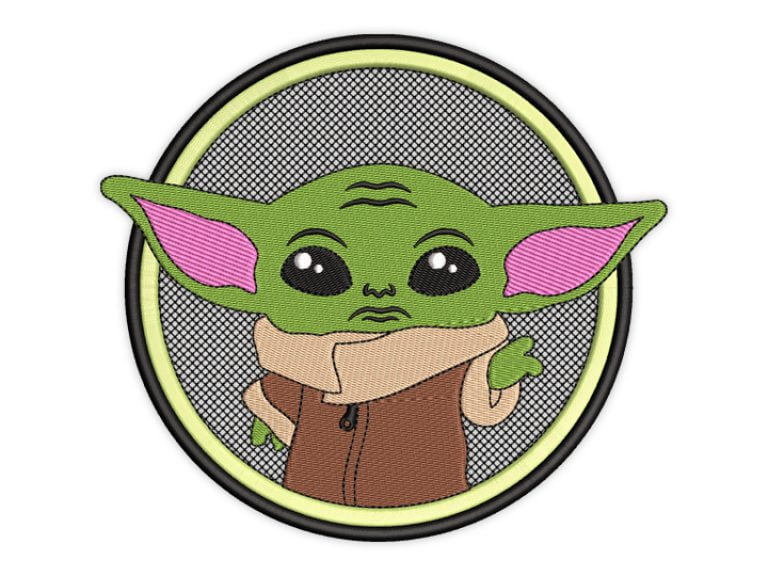 Star Wars Yoda Embroidery Design