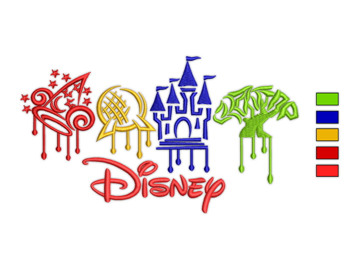 Disney parks logo Embroidery Design