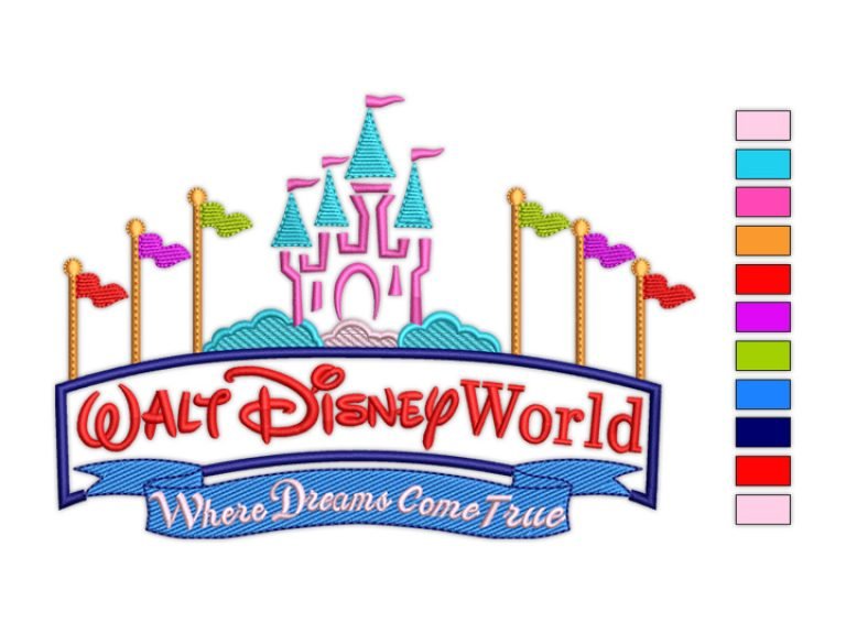 Walt Disney World Embroidery Design