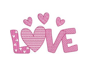Valentine's Love Embroidery Design by Premio Embroidery