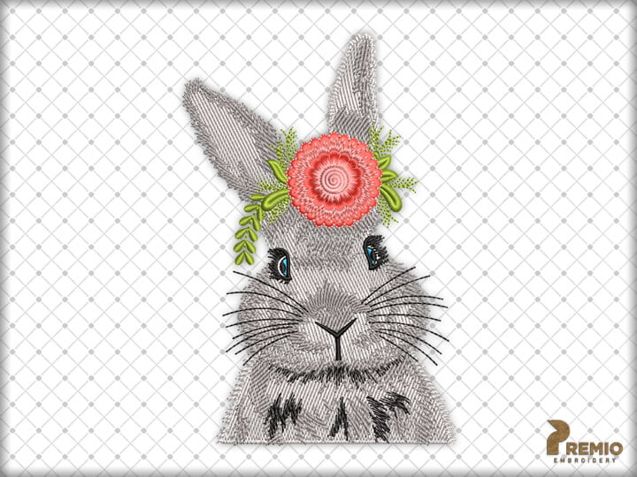 Bunny Embroidery Design by Premio Embroidery