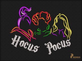 Hocus Pocus Embroidery Designs by Premio Embroidery, Halloween Embroidery Design