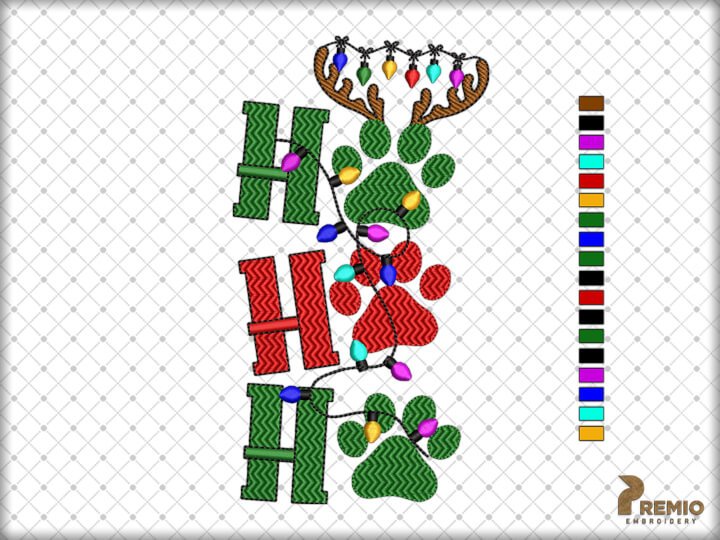 Christmas Ho Ho Ho Embroidery Designs by Premio Embroidery