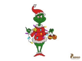 Grinch Embroidery Design, Christmas Embroidery Design