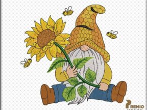gnome-sunflower-embroidery-designs